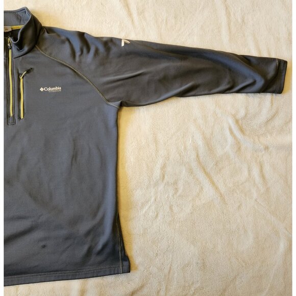 Columbia Titanium Men's Gray Long Sleeve 1/4 Zip Polartec Amni-Wick Sweater XXL - Picture 2 of 15